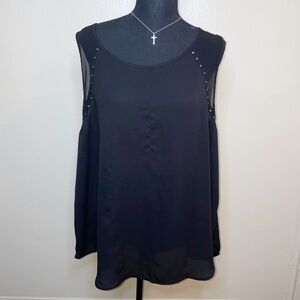 Torrid black sheer tank blouse